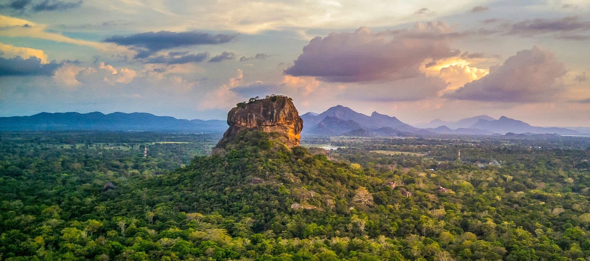 Sigiriya Rock Fortress direct view from lodge
